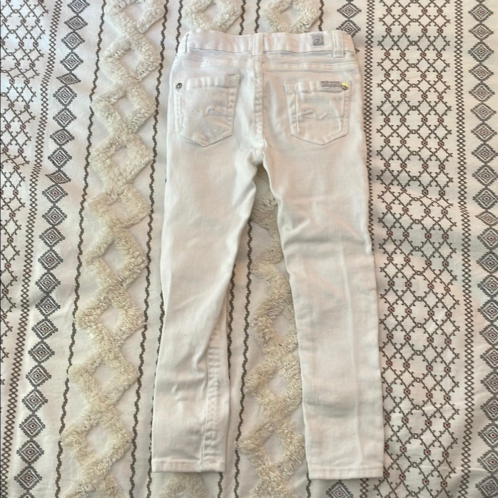 7 FOR ALL MANKIND UEC Girls Size 6X White Skinny Jeans - Picture 8 of 10
